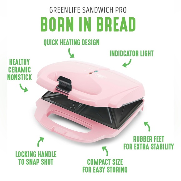 ProElectricNonstickEasyIndicatorLight PFAS-Free PaniniPressGrill&Sandwich Maker - Picture 4 of 11